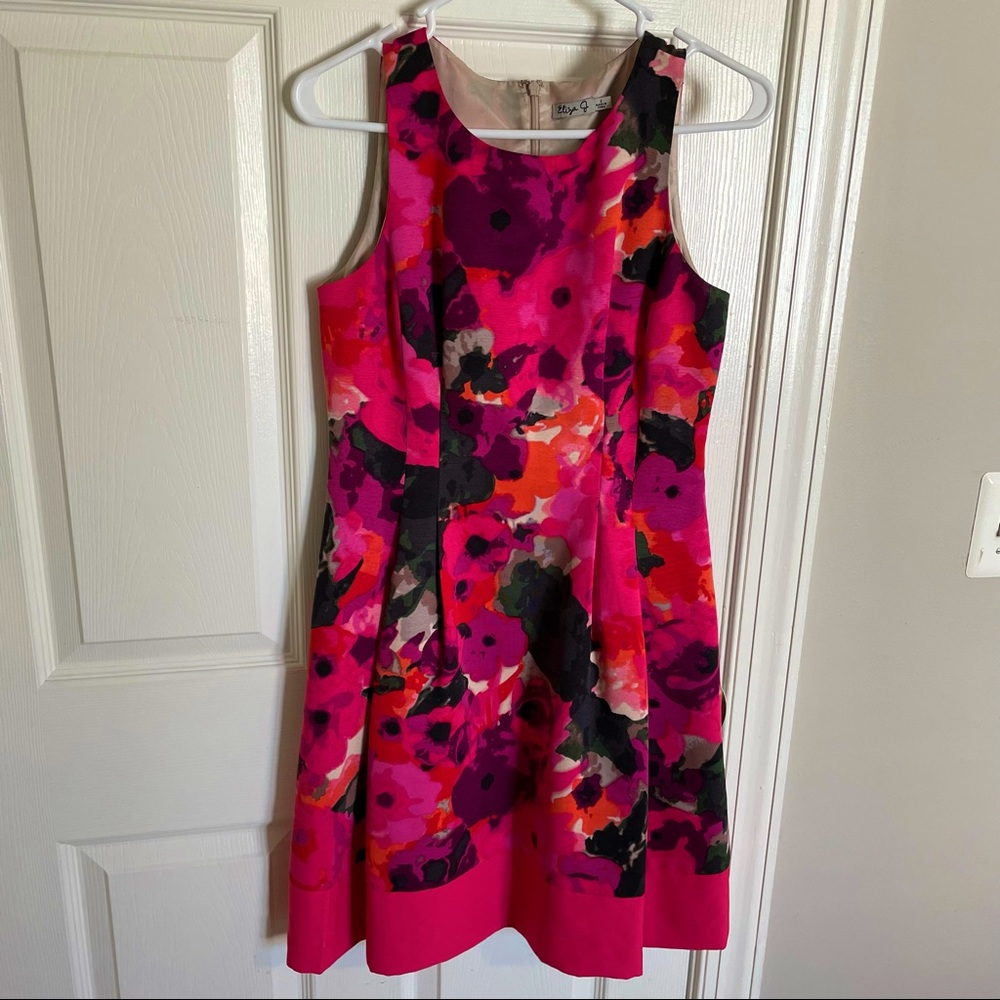 Eliza J Floral Garden Party Dress